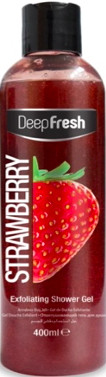 Deep Fresh tusfürdő 400 ml Exfoliating-Strawberry-S166(DFR.SWB.400)08496-12/#